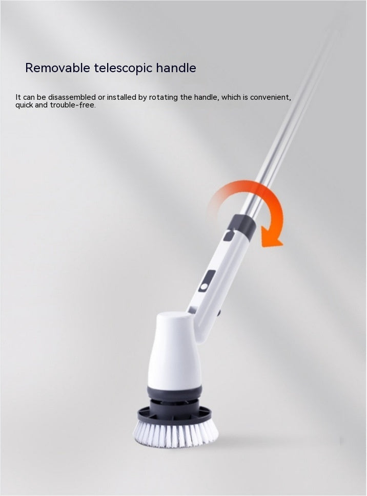 GlideScrub™ CLE-04 — Cordless Electric Cleaning Brush with Adjustable Handle & 8 Attachments