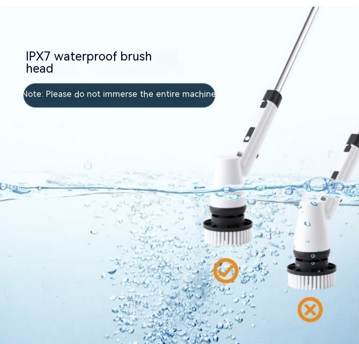 GlideScrub™ CLE-04 — Cordless Electric Cleaning Brush with Adjustable Handle & 8 Attachments