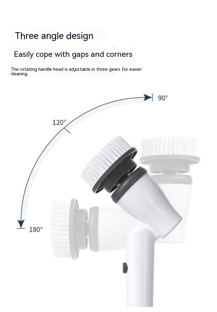 GlideScrub™ CLE-04 — Cordless Electric Cleaning Brush with Adjustable Handle & 8 Attachments