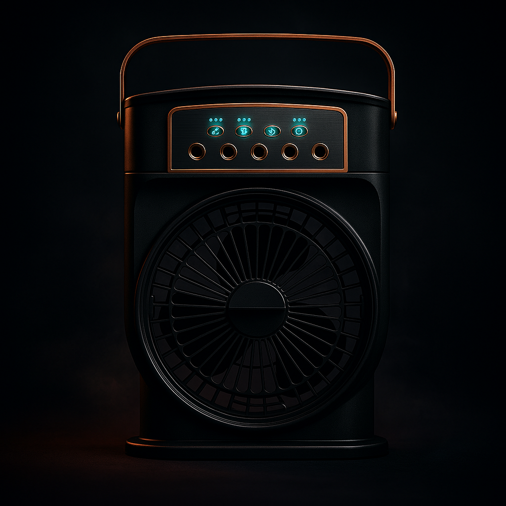 FrostBreeze 5X - USB Air Cooler with 5 Sprays & 7-Color Light