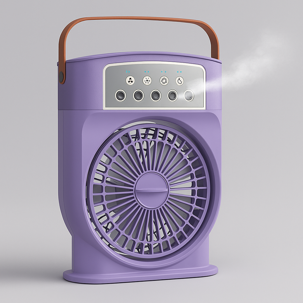 FrostBreeze 5X - USB Air Cooler with 5 Sprays & 7-Color Light