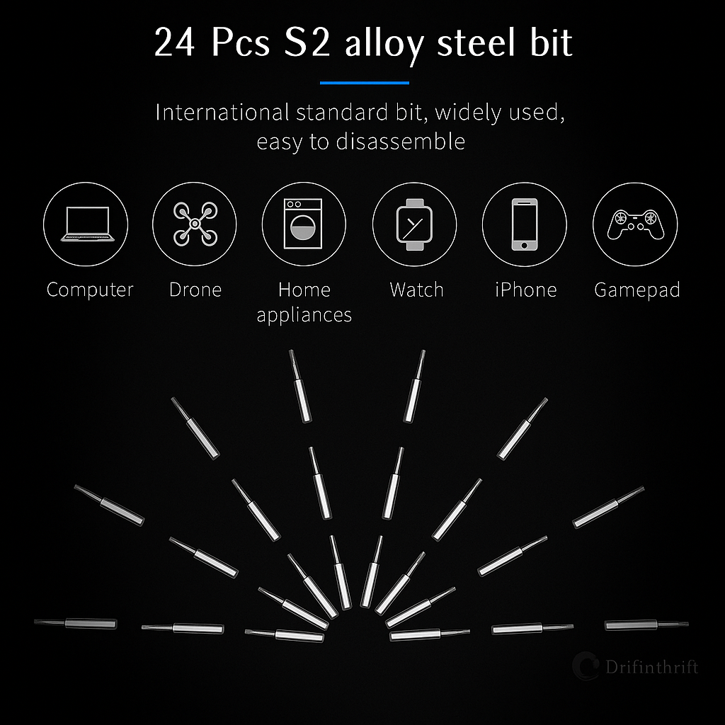 **Rechargeable Mini Electric Screwdriver Set – Precision Tool for Household & DIY Tasks**