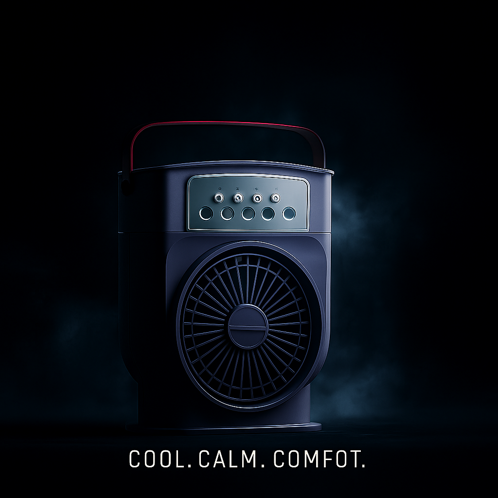 FrostBreeze 5X - USB Air Cooler with 5 Sprays & 7-Color Light